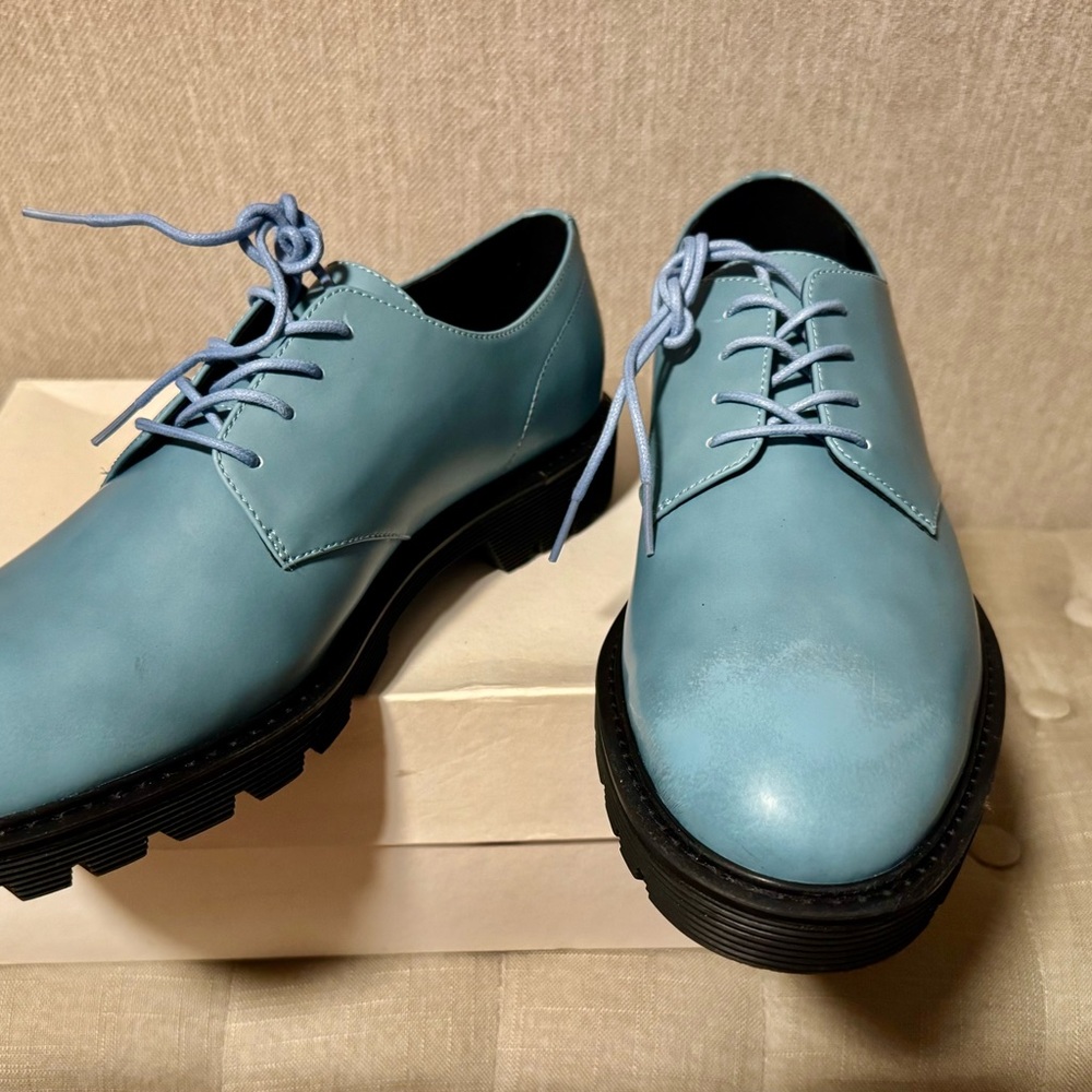 Calvin Klein Sky Blue Leather Footwear
